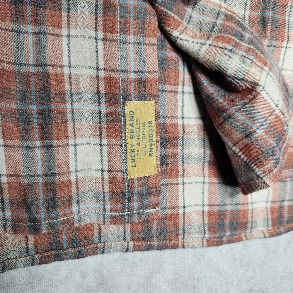 Lucky Brand Mens Plaid‎ Flannel Classic Fit Long Sleeve Shirt XL Lightweight